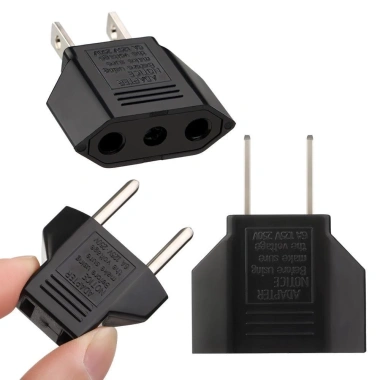 Bộ chuyển đổi phích cắm EU sang Mỹ - 1 bộ, ổ cắm AC du lịch, giá ưu đãi 36.190₫