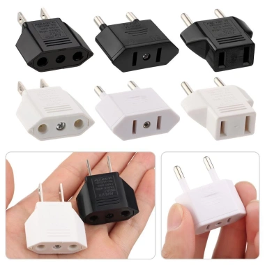Bộ chuyển đổi phích cắm EU sang Mỹ - 1 bộ, ổ cắm AC du lịch, giá ưu đãi 36.190₫