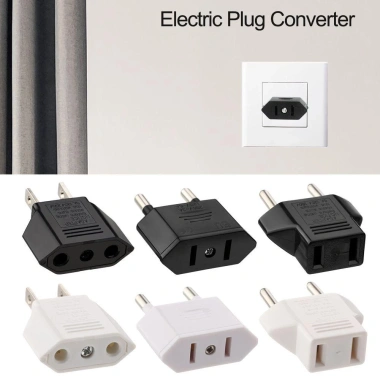 Bộ chuyển đổi phích cắm EU sang Mỹ - 1 bộ, ổ cắm AC du lịch, giá ưu đãi 36.190₫