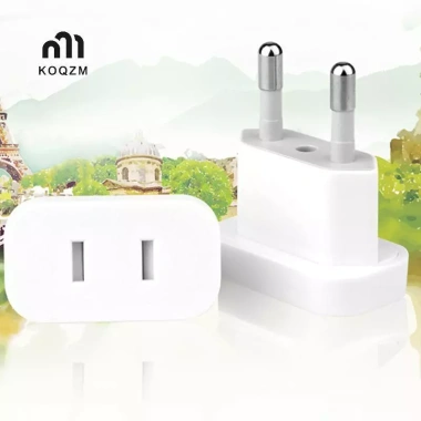 Bộ chuyển đổi phích cắm nguồn 4.8mm US sang EU - Du lịch tiện lợi, giá ưu đãi 62.370 VND