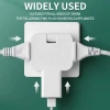 Bộ chuyển đổi phích cắm xoay 3 trong 1 2.500W 3 cổng USB 100‑240V dùng cho nhà và xe 3