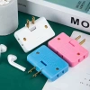 Bộ chuyển đổi phích cắm xoay 3 trong 1 2.500W 3 cổng USB 100‑240V dùng cho nhà và xe 6
