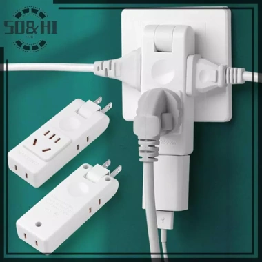 Bộ chuyển đổi phích cắm xoay 4 trong 1 Mỹ Ổ cắm điện di động treo tường, thích hợp du lịch, giá chỉ 68.310₫