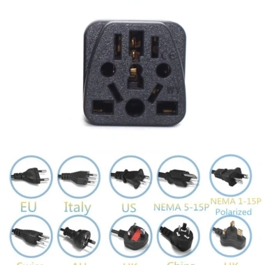 Bộ Chuyển Đổi Sạc Du Lịch Đa Năng EU Schuko AC, hỗ trợ Thụy Sĩ, Ấn Độ, Anh, Mỹ, AU sang Đức, Nga – Giá 64.453₫