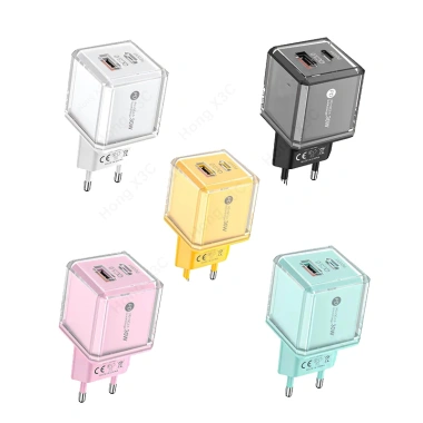 Bộ chuyển đổi sạc nhanh 30W đa cổng USB + Type‑C EU US UK, sạc du lịch iOS 15/16