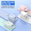 Bộ chuyển đổi sạc nhanh 65W cho điện thoại di động – USB 2 cổng + Type‑C có đèn 2