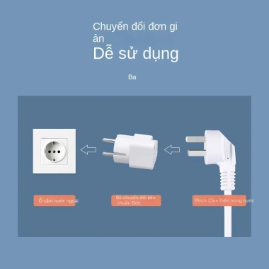 Bộ chuyển đổi tiêu chuẩn Đức - ổ cắm điện hai vòng cho Đức, Nga, Pháp - 49.999 VNĐ