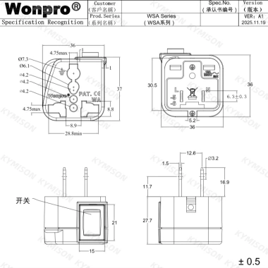 Bộ chuyển đổi Wonpro America - Đa năng cắm sang Mỹ 250V 10A, treo tường du lịch, giá ưu đãi 132.574 VND 8