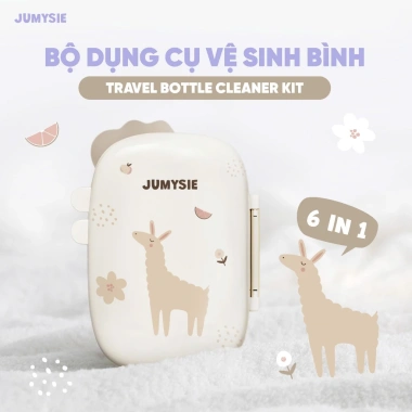 Bộ Cọ Bình Sữa Du Lịch 6in1 Jumysie - Rửa, Núm Ti, Ống Hút Silicon An Toàn cho Bé, Giá Ưu Đãi 225k