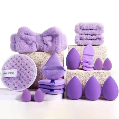 Bộ cọ makeup chuyên nghiệp kèm bông mút, dây đeo cổ tay, băng đô rửa mặt, bát silicone và túi đựng - Giá ưu đãi 168.459₫ 9
