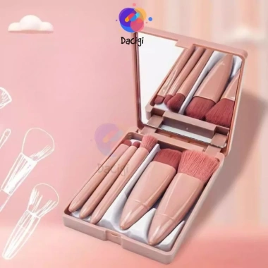 Bộ cọ trang điểm 05 cây Dacigi, hộp đựng + gương soi, nội địa Trung – giá 30k