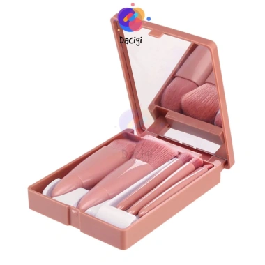 Bộ cọ trang điểm 05 cây Dacigi, hộp đựng + gương soi, nội địa Trung – giá 30k
