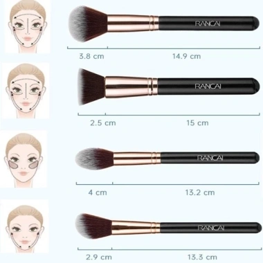 Bộ cọ trang điểm 12 món chuyên nghiệp kèm túi da đa năng - Giá ưu đãi 243.750 VND