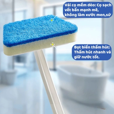 Bộ Cọ Vệ Sinh Nhà Tắm Dùng Một Lần, Bàn Chải Đầu Cọ Thay Thế, Giá 49.000 VNĐ 2