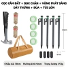 Bộ Cọc Cắm Trại + Búa Đóng Nhổ Đinh, Túi Canvas và Dây Neo Lều Tarp - Giá 84.000, Tiện Dụng Cho Dã Ngoại 3