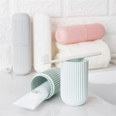 Bộ cốc đựng bàn chải kem đánh răng du lịch DN267 - Tiện lợi, nhiều màu, chỉ 14.5k