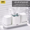 Bộ cốc đựng bàn chải, kem đánh răng mini chống rơi vỡ + khay thoát nước tháo rời, ngăn để đồ - 150.000₫ 6