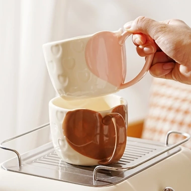 Bộ cốc tình yêu đôi 350ml ly sứ + thìa, hộp quà, quà Valentine Giá ưu đãi 116k 3