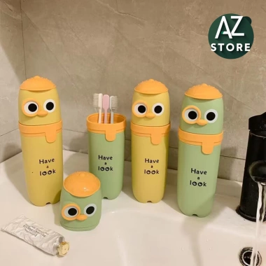 Bộ cốc vệ sinh cá nhân du lịch dễ thương, bàn chải đánh răng di động 46k AZ STORE