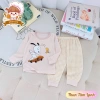 Bộ Dài Tay Bé Trai Gái Thun Tăm Lạnh Siêu Thoáng Mát Họa Tiết Hoạt Hình 6-16Kg Freeship Voucher 6