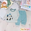 Bộ Dài Tay Bé Trai Gái Thun Tăm Lạnh Siêu Thoáng Mát Họa Tiết Hoạt Hình 6-16Kg Freeship Voucher 10
