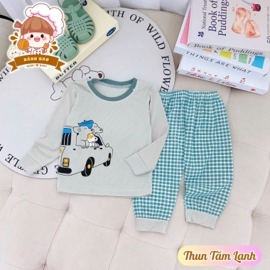 Bộ Dài Tay Bé Trai Gái Thun Tăm Lạnh Siêu Thoáng Mát Họa Tiết Hoạt Hình 6-16Kg Freeship Voucher 10 Bộ Dài Tay Bé Trai Gái Thun Tăm Lạnh Siêu Thoáng Mát Họa Tiết Hoạt Hình 6-16Kg Freeship Voucher 10