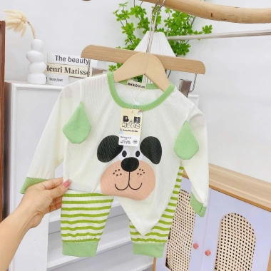 Bộ Dài Tay BH Kids Bé Gái Thun Tăm Lạnh Họa Tiết Dễ Thương Cute 6-16kg Dưới 3 tuổi Freeship 34.200₫ 4
