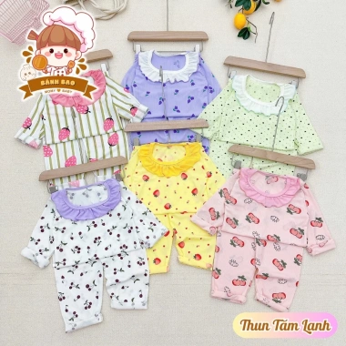 Bộ Dài Tay Thun Tăm Lạnh 6-16kg Siêu Thoáng Mát, Họa Tiết Hoạt Hình, Freeship 2