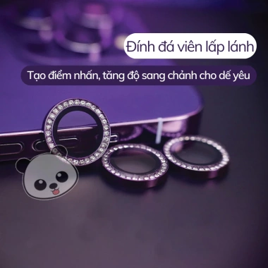 Bộ dán bảo vệ camera ĐÍNH ĐÁ sang chảnh cho iPhone 11‑14 – PandaCase giảm giá 20% 3 Bộ dán bảo vệ camera ĐÍNH ĐÁ sang chảnh cho iPhone 11‑14 – PandaCase giảm giá 20% 3
