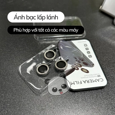 Bộ dán bảo vệ camera ĐÍNH ĐÁ sang chảnh cho iPhone 11‑14 – PandaCase giảm giá 20%