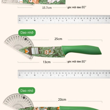 Bộ dao 3 món gọt hoa quả, thái thịt cá, kèm vỏ bọc lưỡi - Giá 34.999 VNĐ