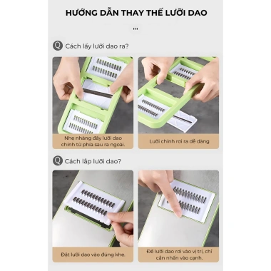 Bộ dao bào NAGO 5 lưỡi inox 304 không gỉ Cắt bào thái sợi rau củ trái cây