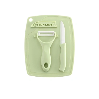 Bộ dao gọt trái cây sứ Ceramic và thớt gấp gọn, tiện du lịch, giảm còn 79.000đ