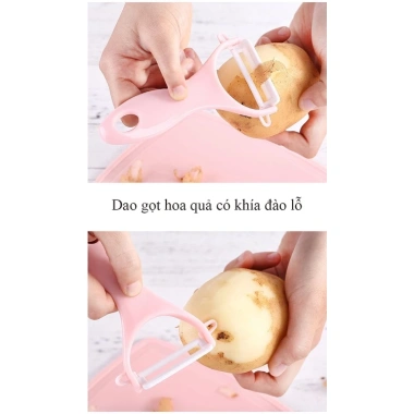 Bộ dao gọt trái cây sứ Ceramic và thớt gấp gọn, tiện du lịch, giảm còn 79.000đ