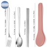 Bộ Dao Kéo 4 Mảnh Hộp Thép Không Gỉ Hàn Quốc – Dao, Nĩa, Thìa, Chopsticks Du Lịch Giá Ưu Đãi 66.440₫ 10