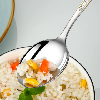 Bộ dao kéo Katelv thép không gỉ - Dao nĩa thìa súp, gương đánh bóng, tay cầm đá dày - 91.300₫ 3