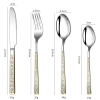 Bộ dao kéo Katelv thép không gỉ - Dao nĩa thìa súp, gương đánh bóng, tay cầm đá dày - 91.300₫ 6