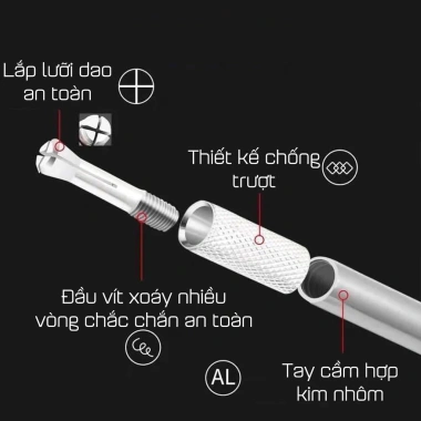 Bộ Dao Khắc Cắt Giấy Đa Năng Nhiều Đầu - Cạo Vỏ, Tỉa Cây, Khắc Gỗ - Chỉ 12.000đ