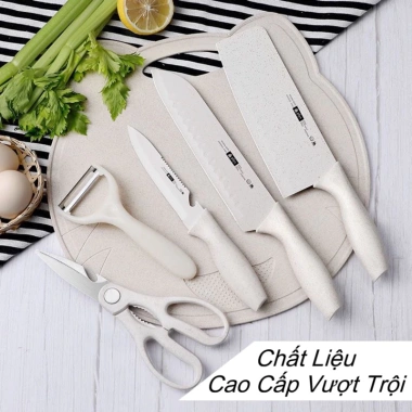 Bộ dao lúa thép không gỉ kháng khuẩn – dao ăn dặm bé, dao thái thịt, dao bếp cao cấp 215k 2