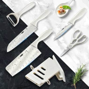 Bộ dao lúa thép không gỉ kháng khuẩn – dao ăn dặm bé, dao thái thịt, dao bếp cao cấp 215k 3