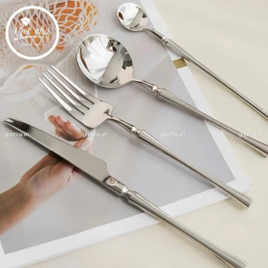 Bộ Dao Muỗng Nĩa Inox 304 Cao Cấp Phong Cách Âu Cho Gia Đình và Nhà Hàng Giá 90.000₫
