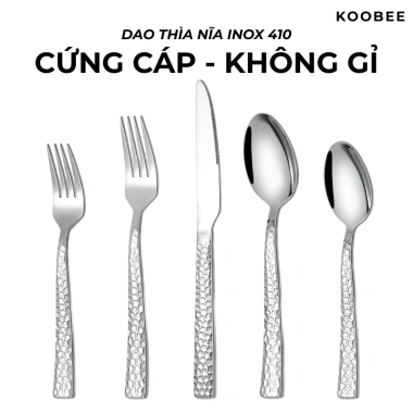 Bộ Dao Muỗng Nĩa Inox 410 Vân Kim Cương Cao Cấp – Ăn Bít Tết, Món Âu, Dùng cho Nhà Hàng, Khách Sạn – Giá 24.000 VNĐ
