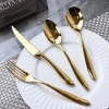 Bộ dao, nĩa, thìa 304 thép không gỉ tay cầm đuôi nhọn - Dùng cho nhà hàng, khách sạn, bít tết 2