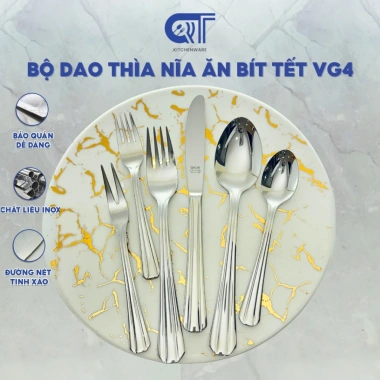 Bộ Dao Nĩa Thìa Ăn Bít Tết Inox Cao Cấp VG4 QT Kitchenware Giá 29.000 VND