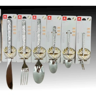 Bộ dao thìa dĩa nĩa steak inox 304 cán nhám - Dụng cụ nhà bếp khách sạn 25.000đ