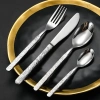 Bộ dao thìa dĩa nĩa steak inox 304 cán nhám - Dụng cụ nhà bếp khách sạn 25.000đ 4