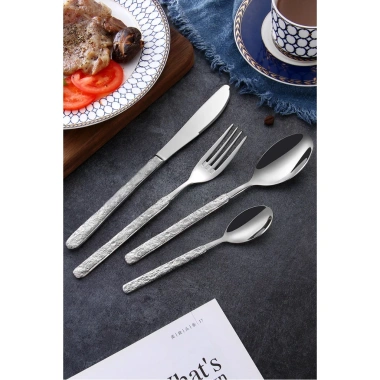 Bộ dao thìa dĩa nĩa steak inox 304 cán nhám - Dụng cụ nhà bếp khách sạn 25.000đ