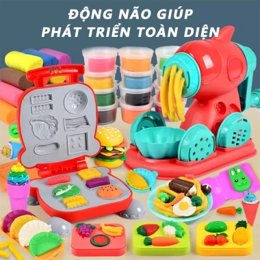 Bộ Đất Nặn Đồ Chơi Nấu Ăn 40pcs Cho Bé - Chi Tiết Đầy Đủ, An Toàn, Phát Triển Sáng Tạo, Giá 77.000đ
