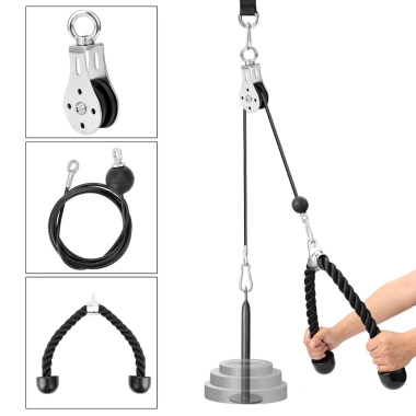 Bộ Dây Cáp Ròng Rọc Tập Gym Tại Nhà - Giá 100k, Độ bền cao, Tăng sức mạnh, Dễ lắp đặt 2