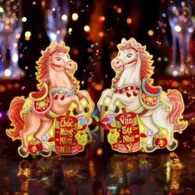 Bộ Decal 2 Ngựa 3D Dán Cửa Trang Trí Tết 2.026 - Ngựa Độc Đáo Bính Ngọ Giá 49k 6